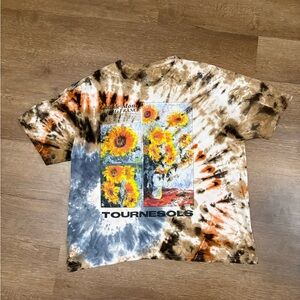 Tie-Dye Sunflower Graphic T-Shirt